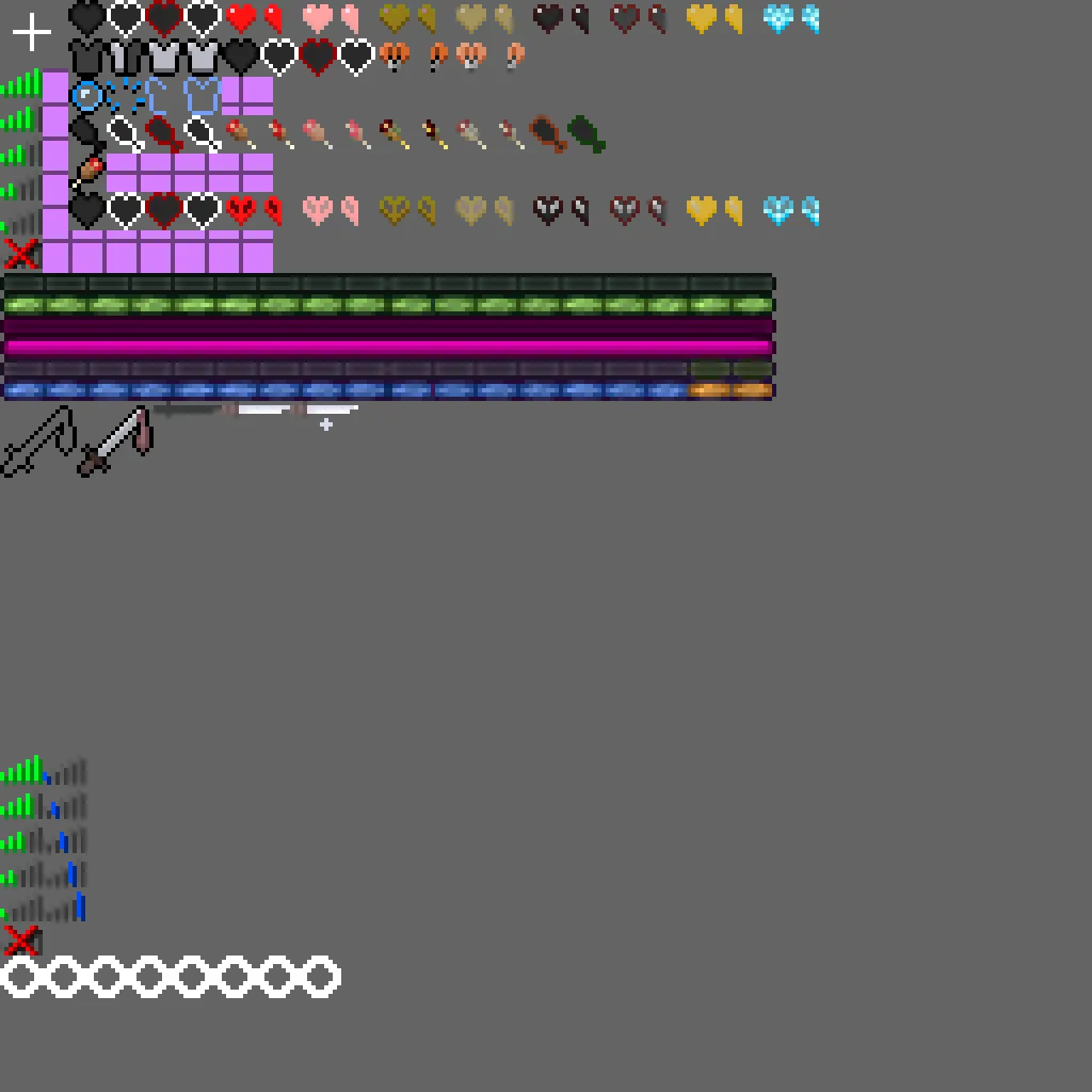 체력표시 아이콘 이런거 어디서 나옴?? - 마인크래프트 채널