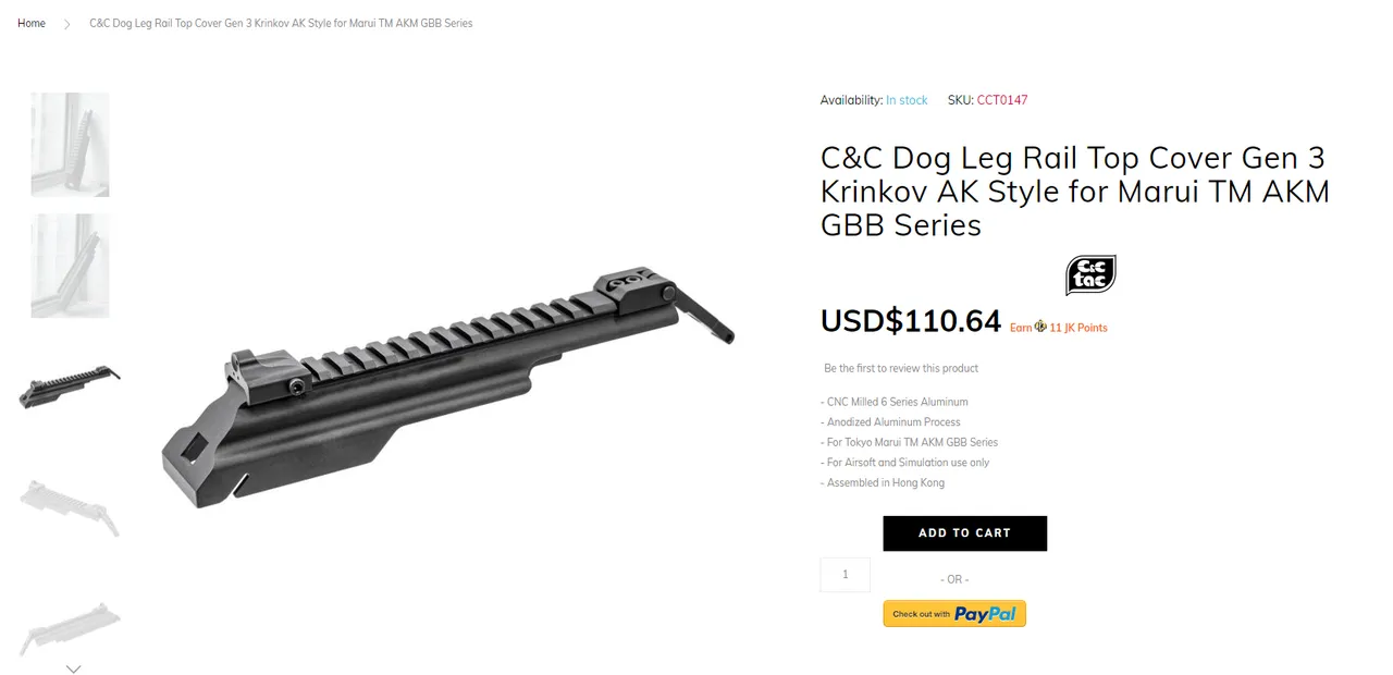 C&C Tac TWS Dog Leg Gen.3タイプ マルイ AKM GBB C&C Tac Dog