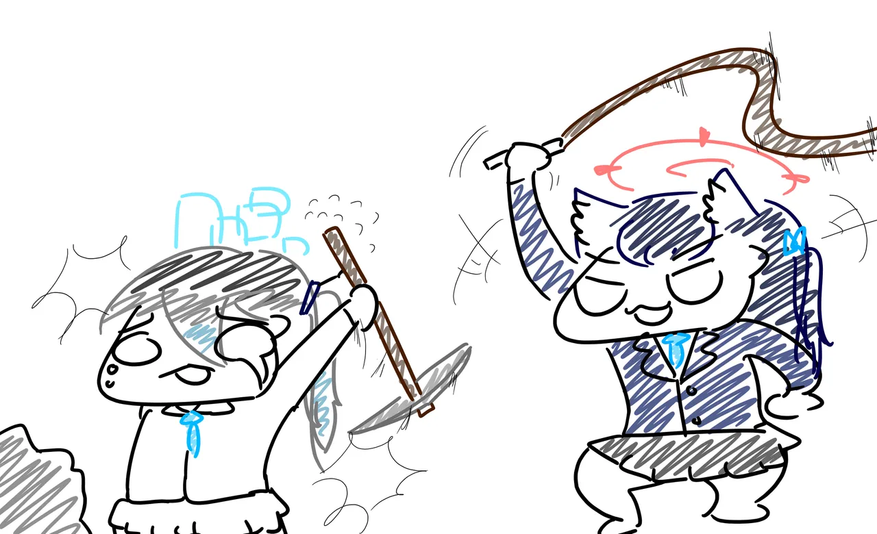 아리스로 코인을 채굴하는 세리카 - 블루 아카이브 채널