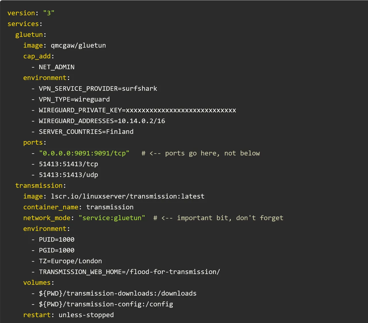 Docker compose에서 gluetun + transmission port mapping 관련 질문 컴퓨터공학 채널