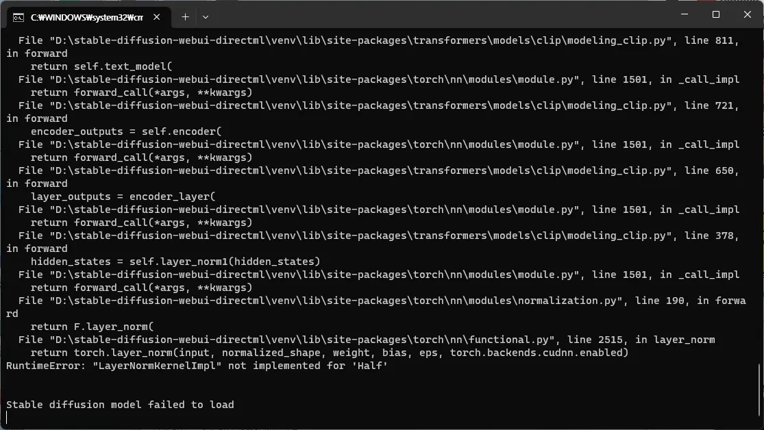 Stable diffusion model failed to load 해결 방법 아시는 분? - AI 그림 채널