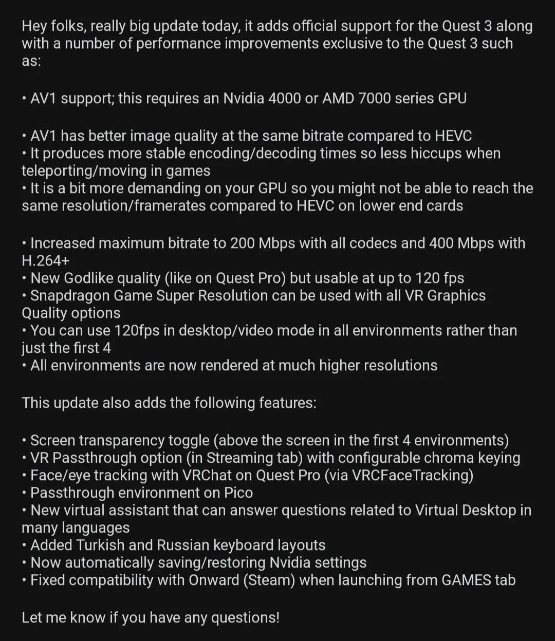 버츄얼 데스크탑 최신 업데이트에 관한 자세한 추가 설명 - 가상현실 채널