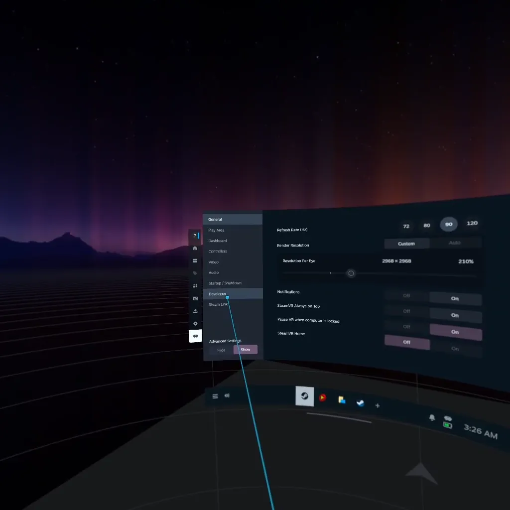메타 퀘스트 2 + 스팀 링크 후기 - 에어 링크 이상, 버츄얼 데스크탑 이하 - 가상현실 채널