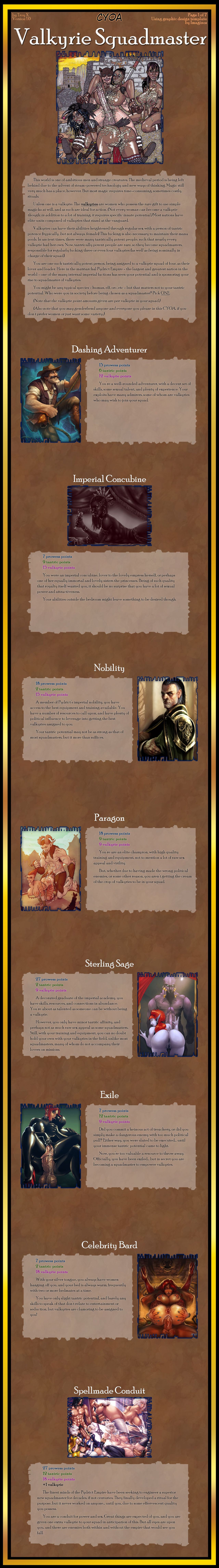 (19) Valkyrie Squadmaster by Troy X CYOA 채널