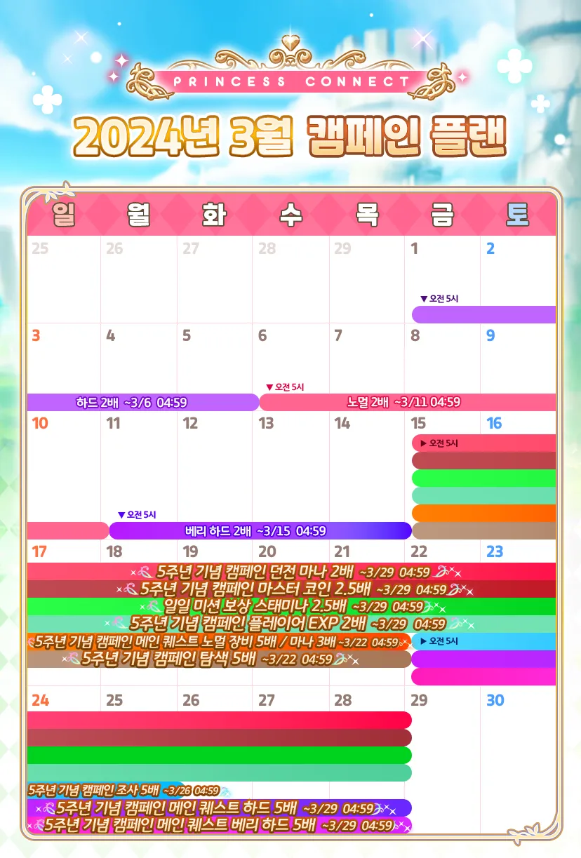 이벤트] 2024년 3월 프린세스 커넥트 캠페인☆ - 프린세스 커넥트 Re:Dive 채널