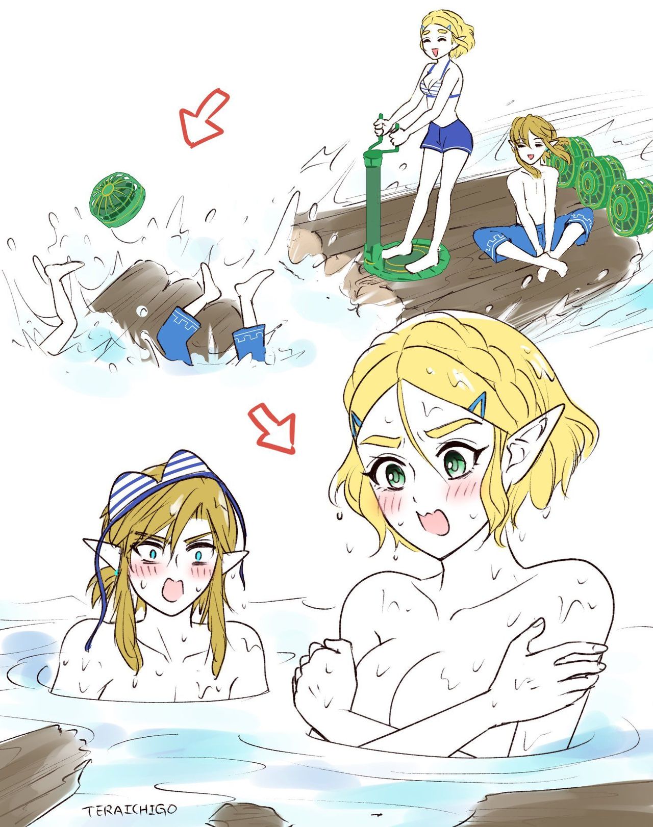 뗏목 사고의 젤다와 링크 - 젤다의 전설 채널