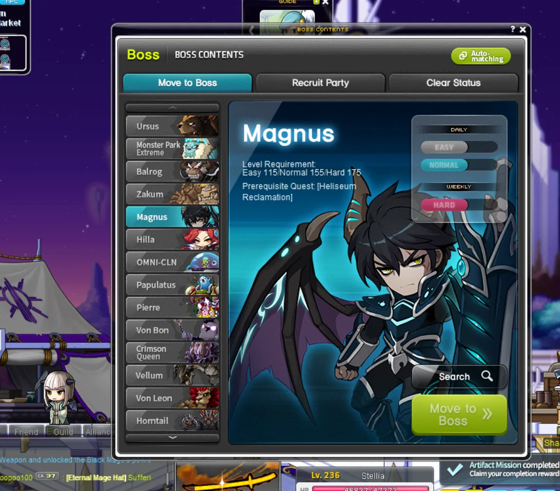 GMS 는 매그너스 입장퀘가 다른가? - 글로벌 메이플스토리 채널