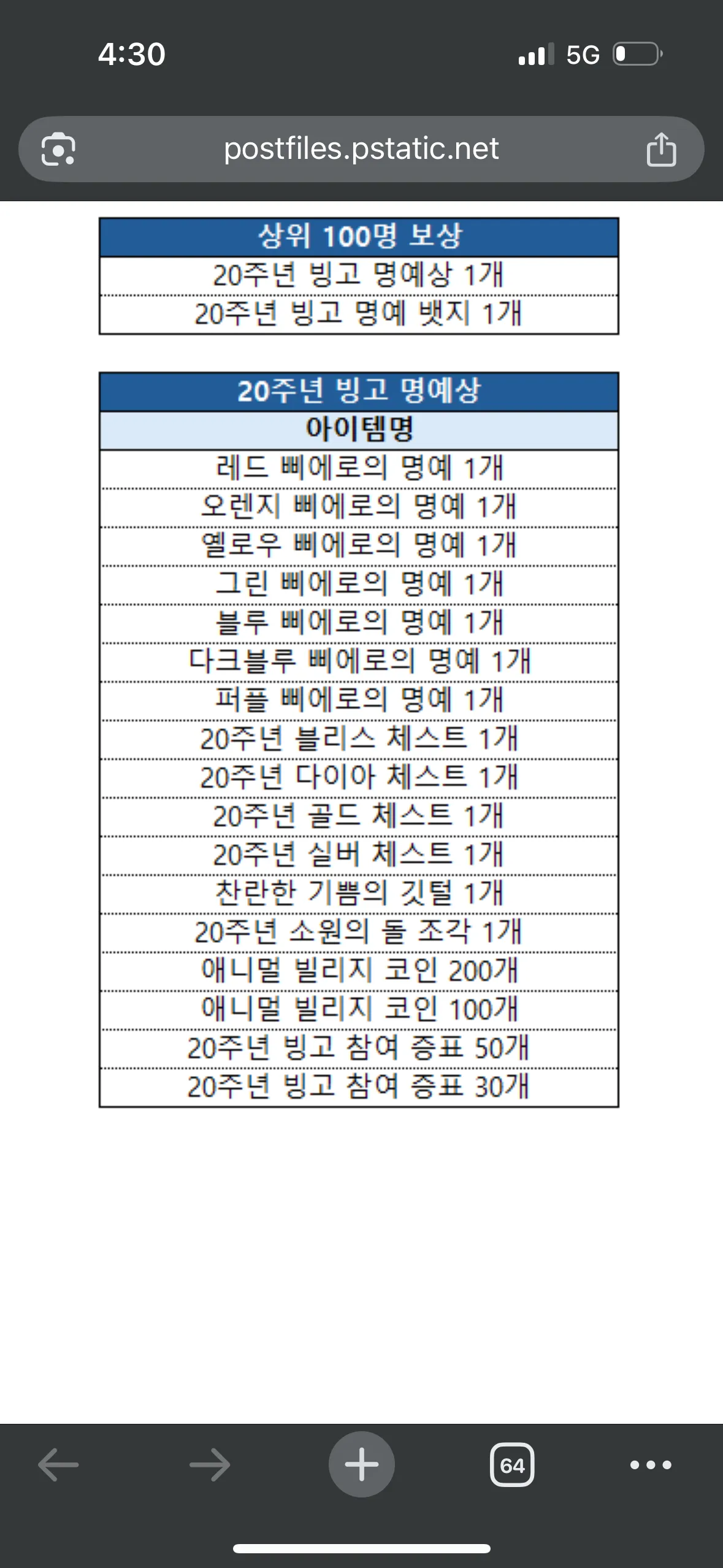빙고 명예상 이거 뭐지 - 테일즈런너 채널