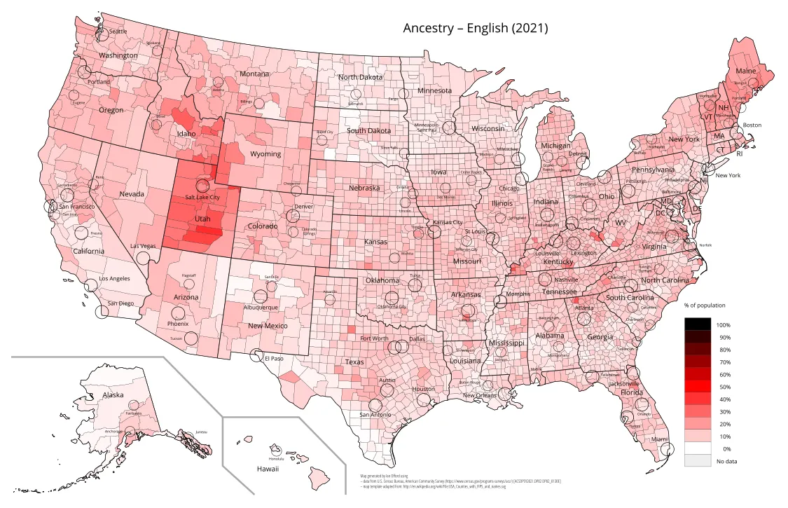 미국 인종/민족별 분포 지도 - 도시·지리 채널